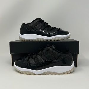 Nike Air Jordan Retro XI Low TD 72-10 2022 Black Pat Toddler Size 10c 505836-001